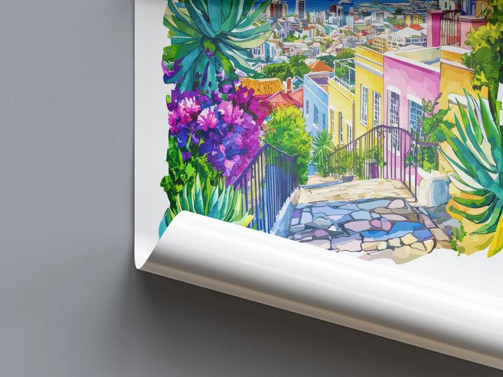 Cape Town Watercolor Poster Cape Town Travel Print Cape Town Wall Art Cape Town Cityscape Painting Cape Town Souvenir South Africa Decor
