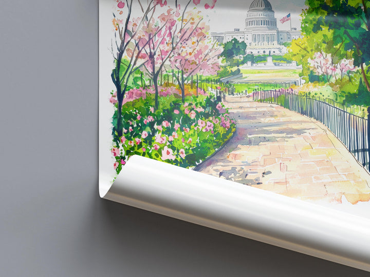 Washington DC Watercolor Poster Washington DC Travel Print Washington dc Wall Art Washington dc Painting Washington dc Souvenir USA Decor