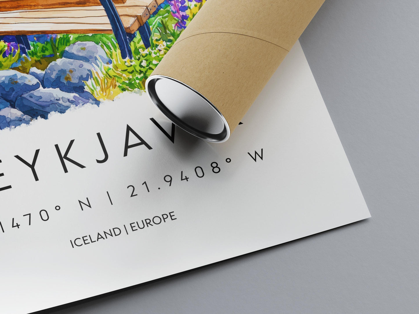 Reykjavík Watercolor Poster Reykjavík Travel Print Reykjavík Wall Art Reykjavík Cityscape Painting Reykjavík Souvenir Iceland Decor
