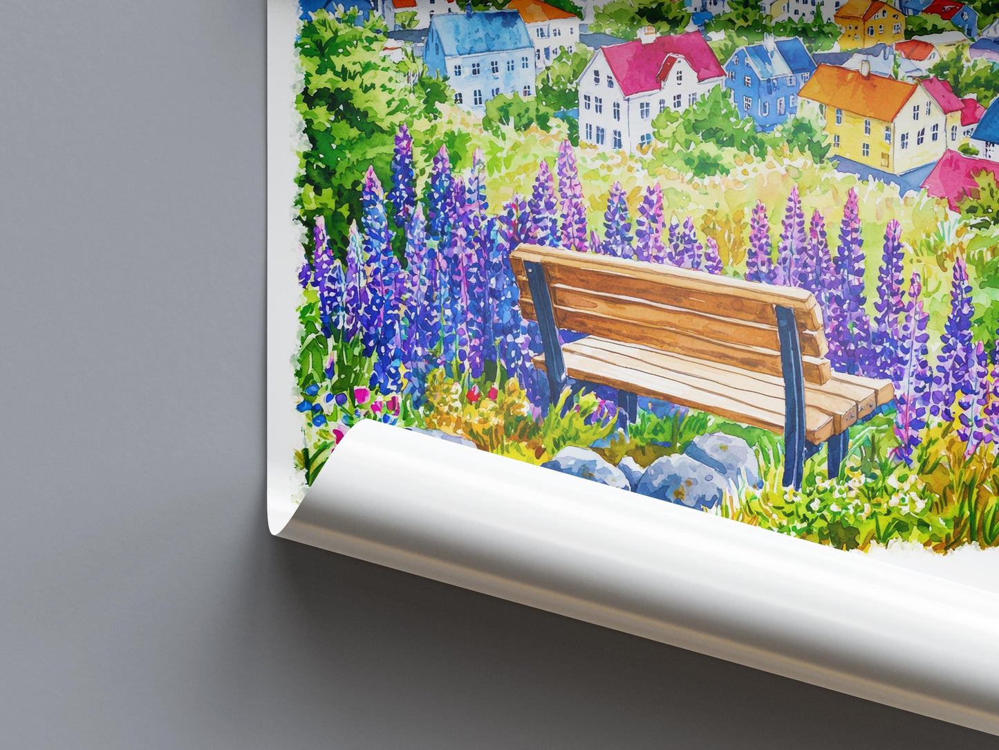 Reykjavík Watercolor Poster Reykjavík Travel Print Reykjavík Wall Art Reykjavík Cityscape Painting Reykjavík Souvenir Iceland Decor