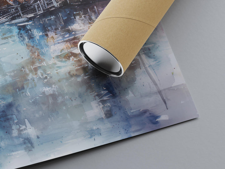 London Watercolor Poster London Travel Print London Wall Art London Cityscape Painting London Souvenir UK Decor