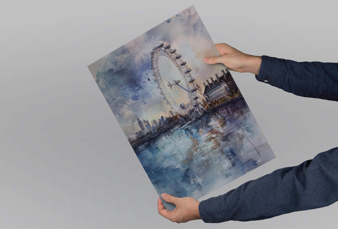 London Watercolor Poster London Travel Print London Wall Art London Cityscape Painting London Souvenir UK Decor