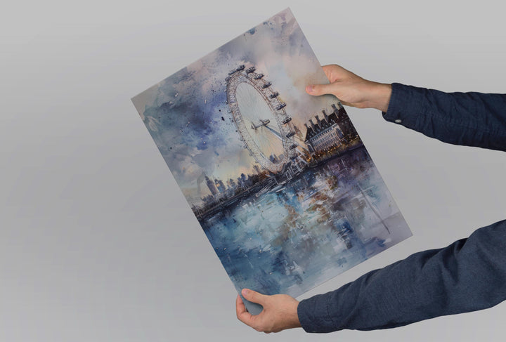 London Watercolor Poster London Travel Print London Wall Art London Cityscape Painting London Souvenir UK Decor