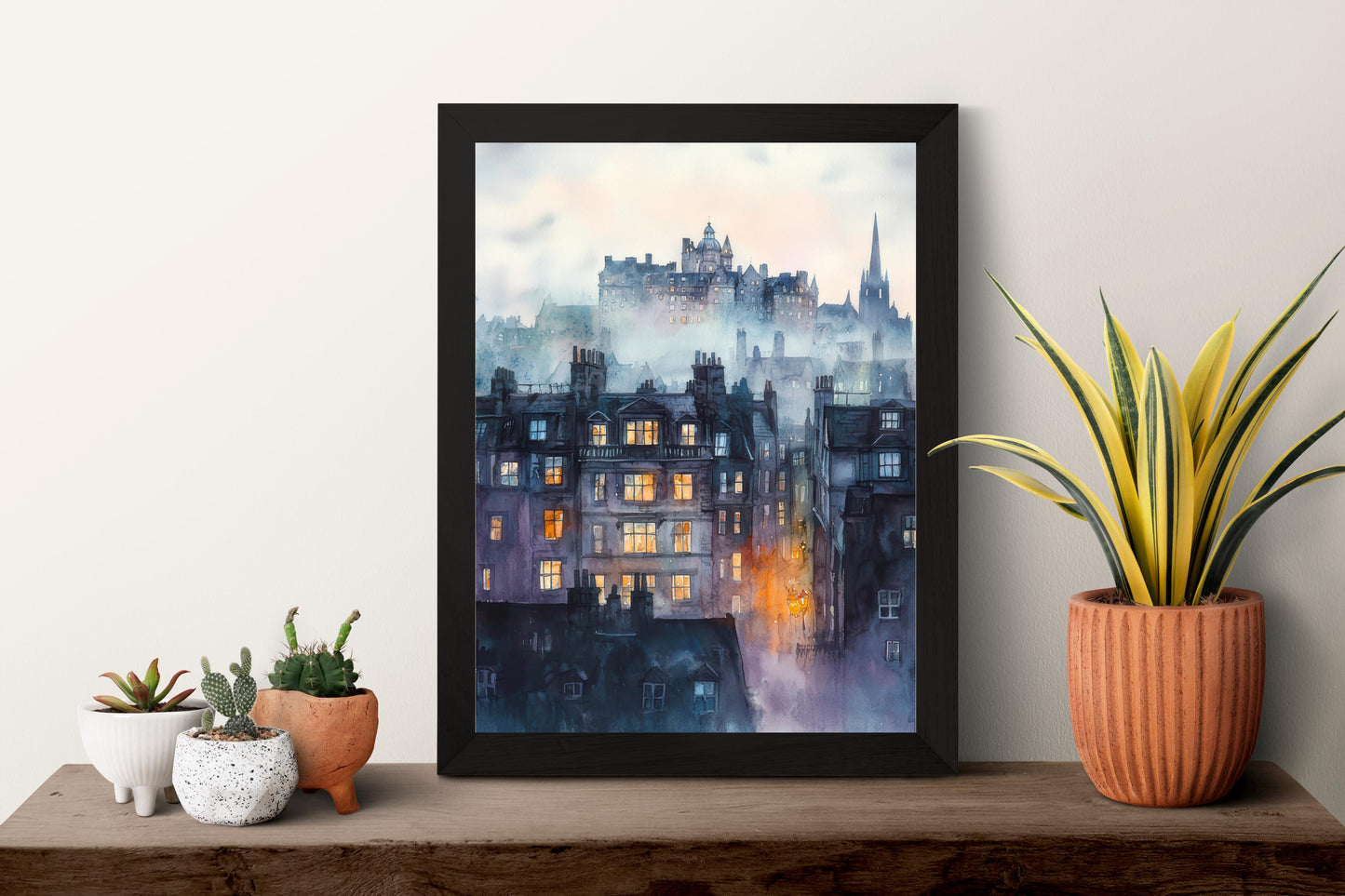 Edinburgh Watercolor Poster Edinburgh Travel Print Edinburgh Wall Art Edinburgh Cityscape Painting Edinburgh Souvenir Scotland Decor