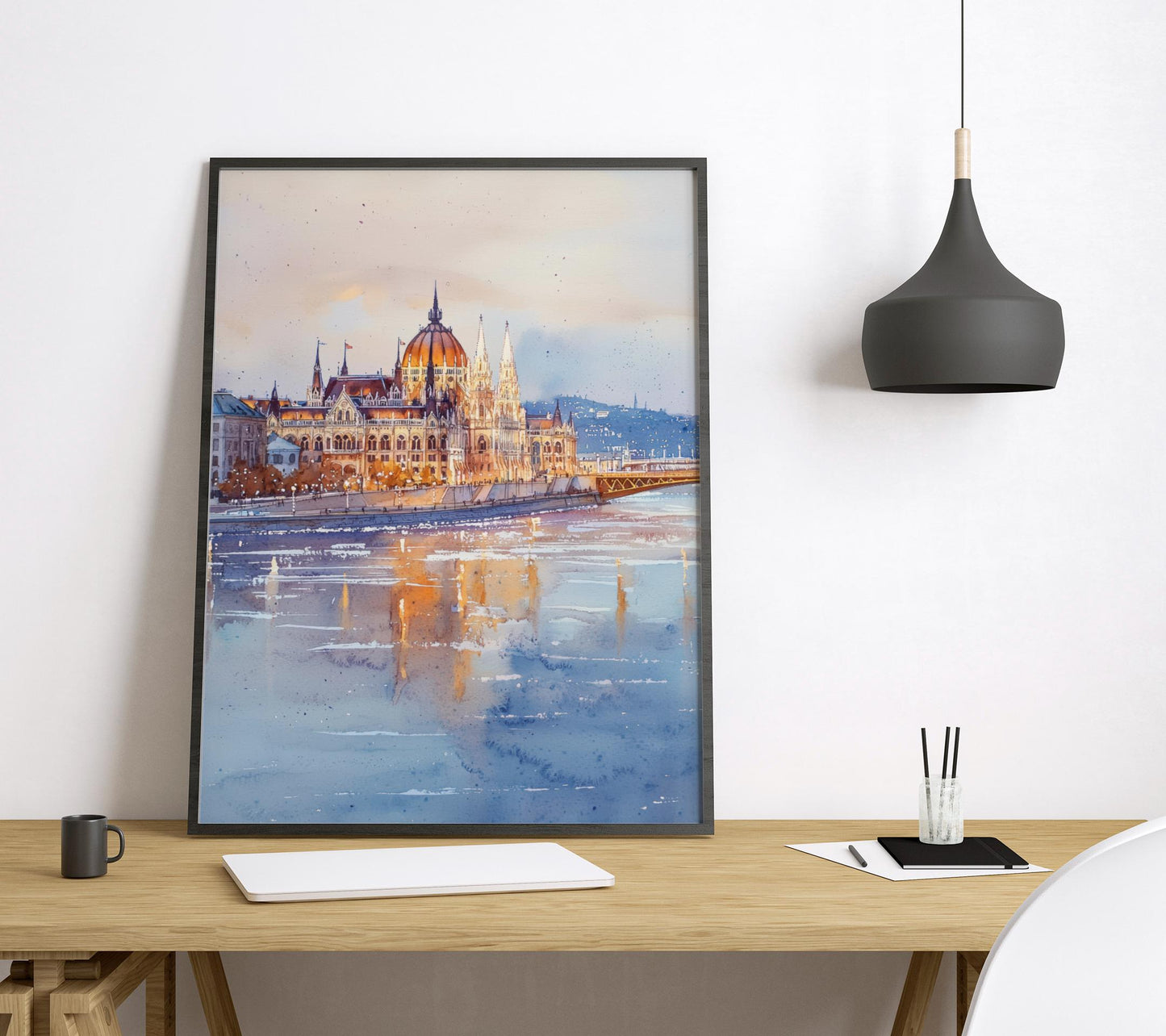Budapest Watercolor Poster Budapest Travel Print Budapest Wall Art Budapest Cityscape Painting Budapest Souvenir Hungary Decor