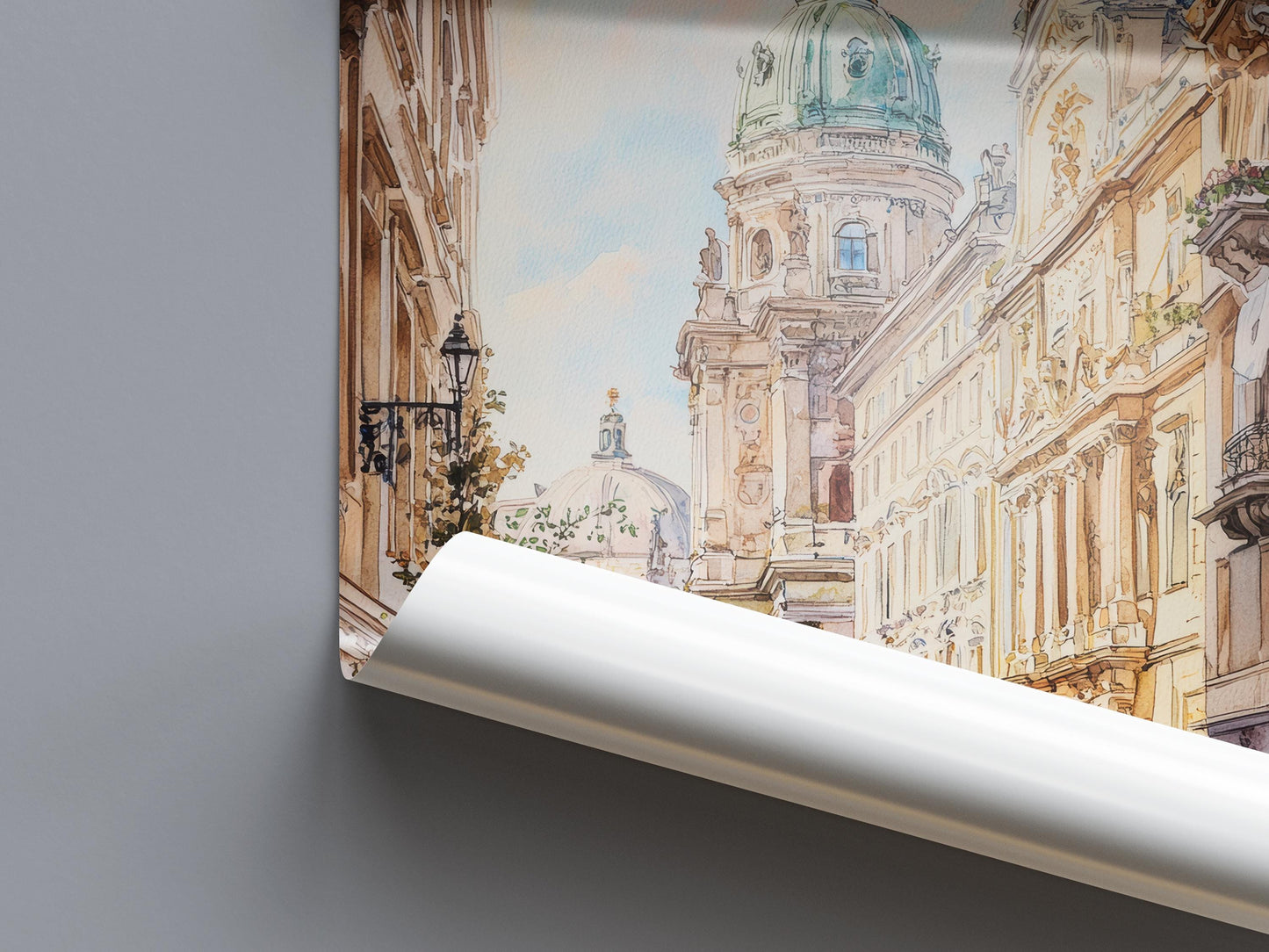 Vienna Watercolor Poster Vienna Travel Print Vienna City Art Vienna Wall Decor Vienna Austria Painting