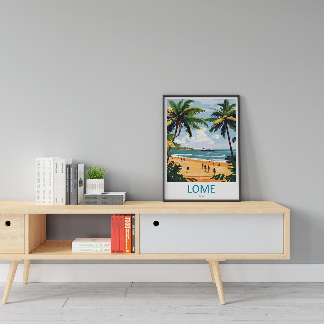 Lome Travel Print Lomé Wall Decor Togo Lome Art Lome Wall Art Africa Poster Gift for City and Coastal Lovers Lome Poster Art