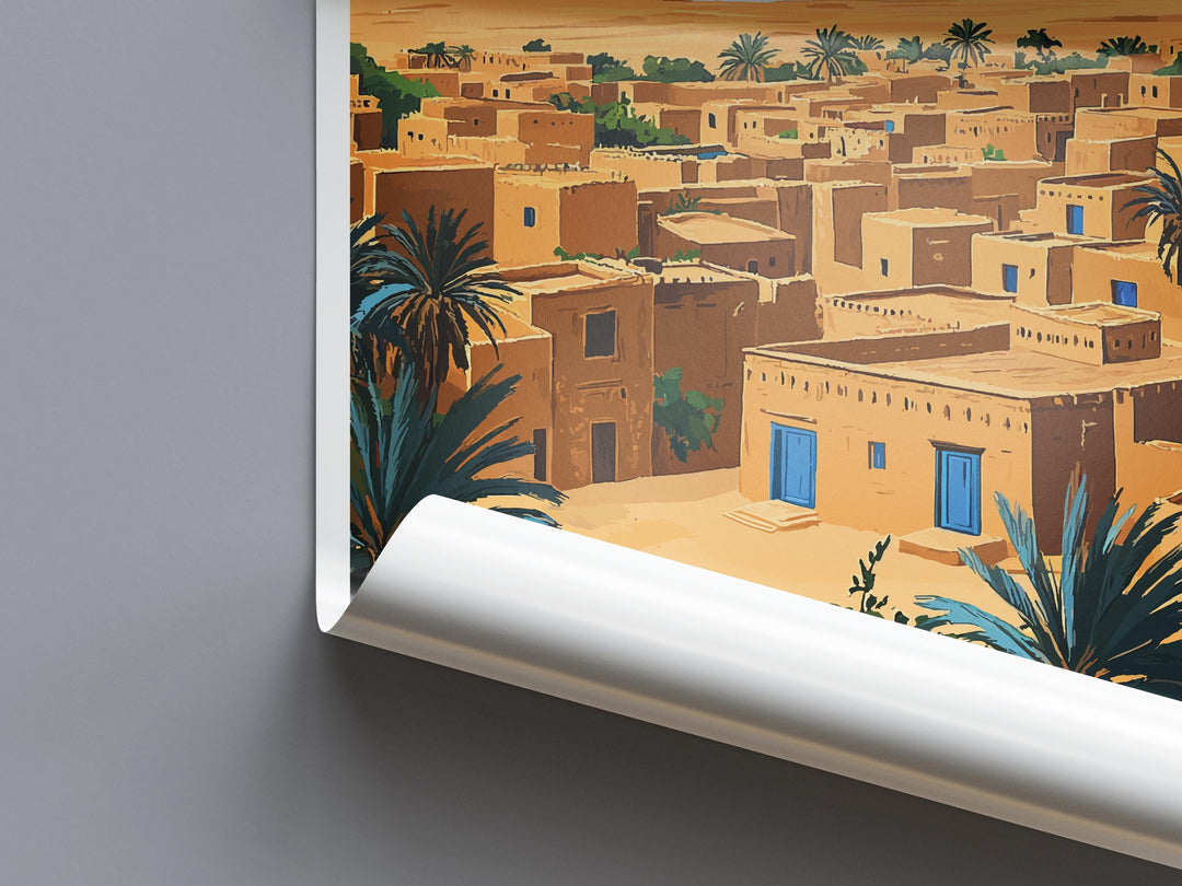 Agadez Travel Print Agadez Wall Decor Niger Agadez Art Agadez Wall Art Africa Poster Gift for Desert and Culture Lovers Agadez Poster Art