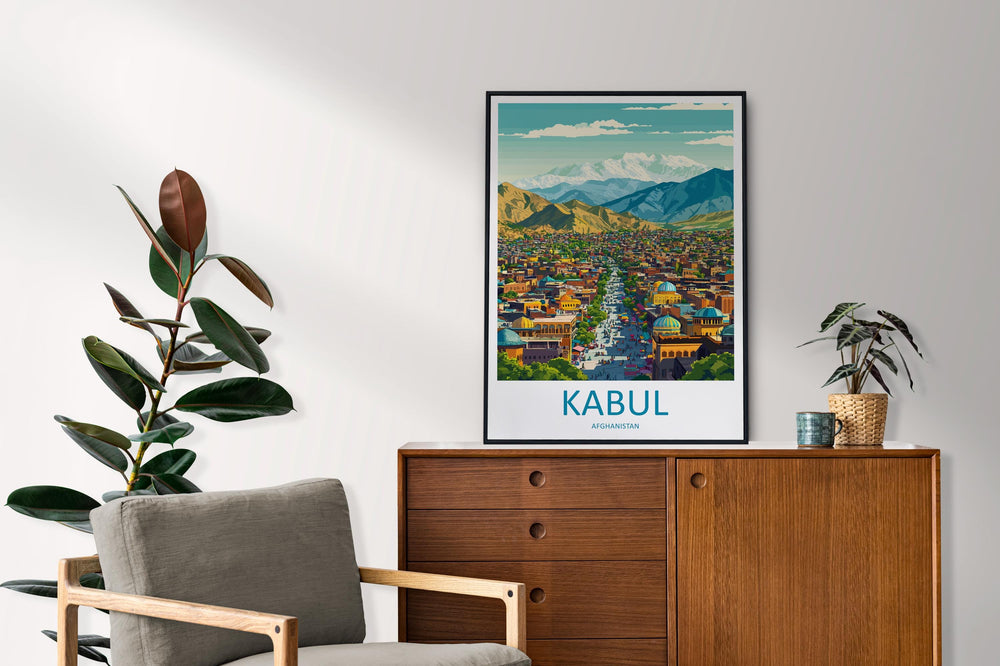 Kabul Travel Print Kabul Wall Decor Afghanistan Kabul Art Kabul Wall Art Afghan Poster Gift for Culture and History Lovers Kabul Poster Art
