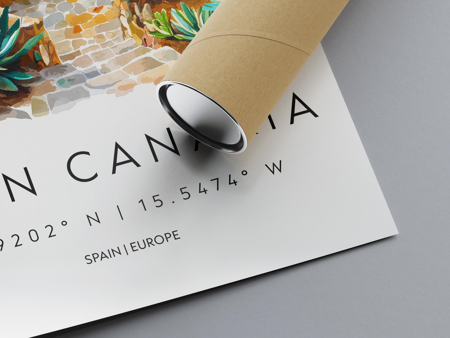 Gran Canaria Watercolor Poster Gran Canaria Travel Print Gran Canaria Wall Art Island Painting Gran Canaria Souvenir Decor