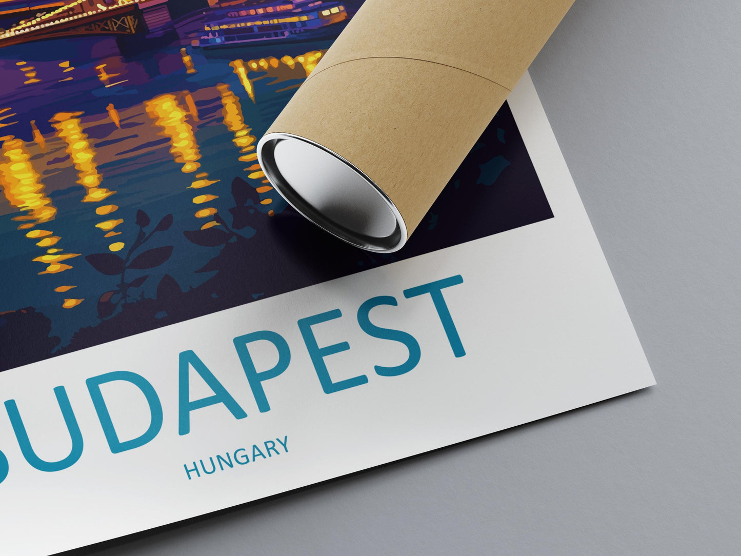 Budapest Travel Poster Hungary Wall Art Cityscape Print Parliament View Illustration Danube Decor Budapest Gift Souvenir Scene