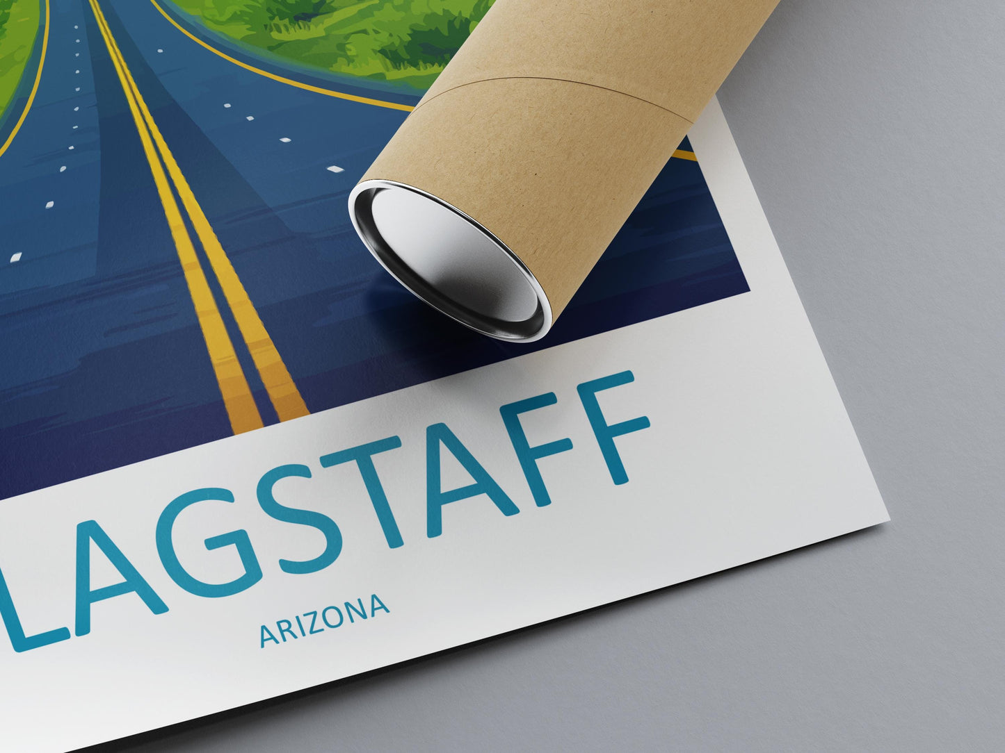 Flagstaff Travel Poster Arizona Wall Art Mountain Town Print Forest View Illustration Southwest Decor Flagstaff Gift Souvenir Scene