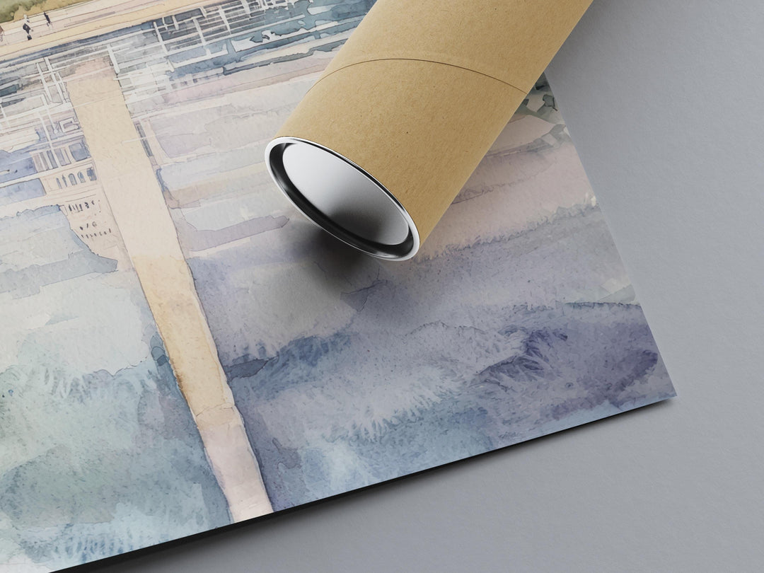 Washington DC Monument Watercolor Poster Travel Print Wall Art DC Souvenir Landmark Painting USA Capital Decor