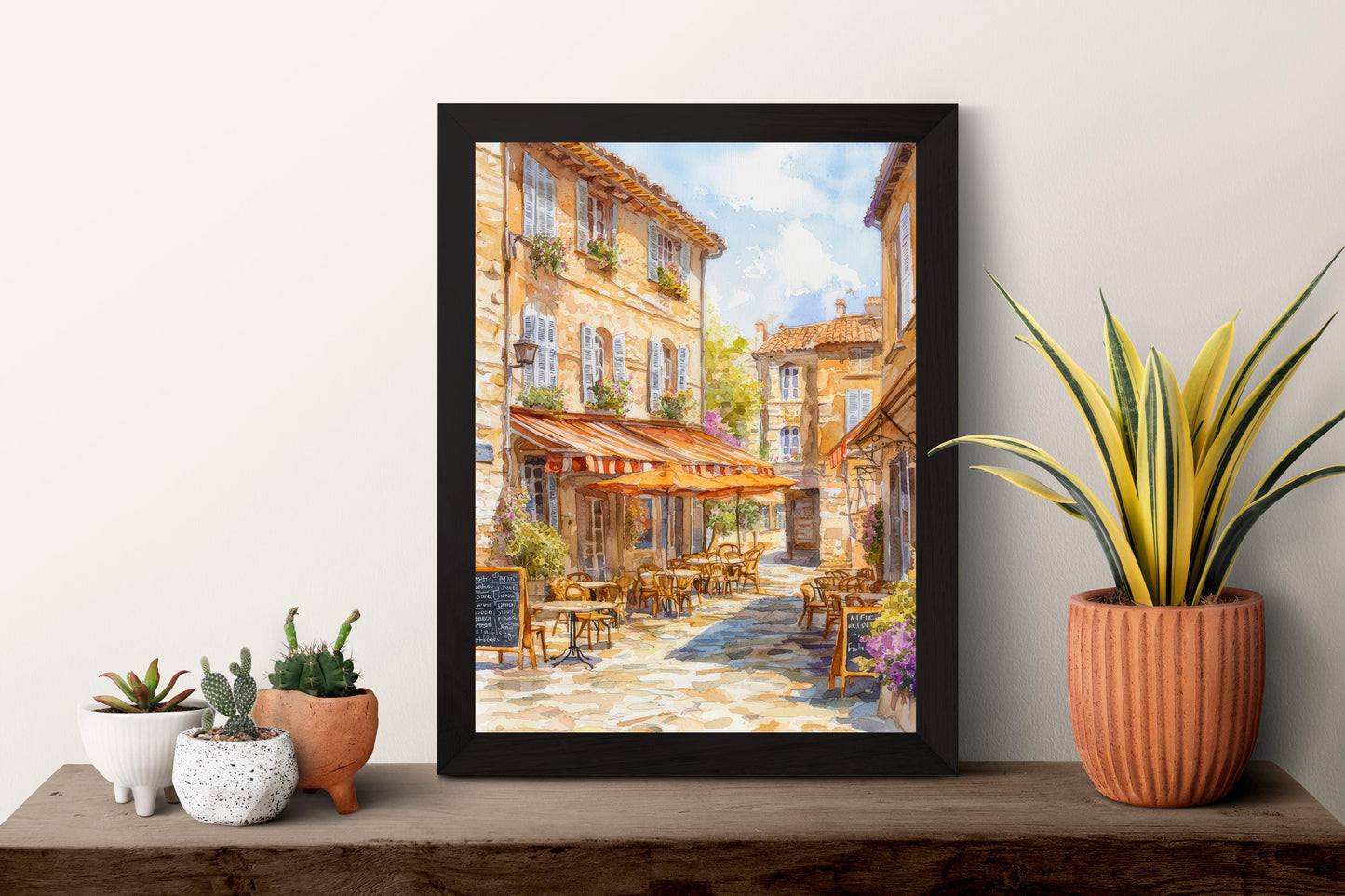 Aix en Provence Watercolor Poster Travel Print France Wall Art Aix en Provence Decor City Scene Lavender Market French Landscape Print