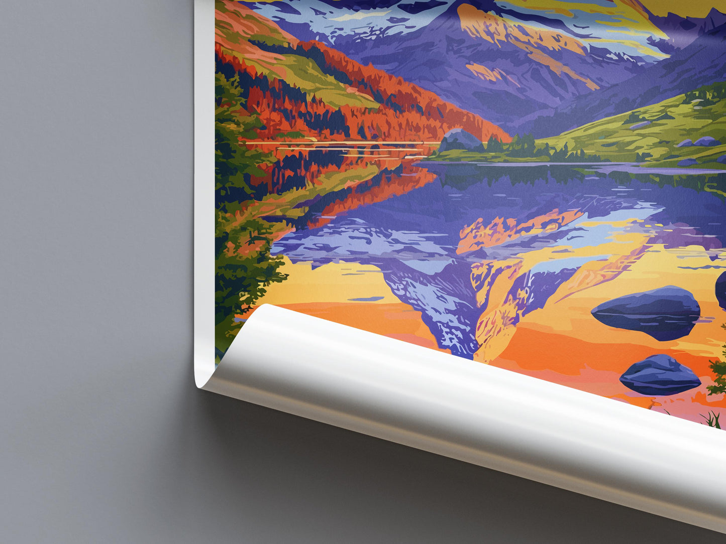 Matterhorn Travel Poster Switzerland Wall Art Mountain Peak Print Alpine View Illustration Nature Decor Matterhorn Gift Souvenir