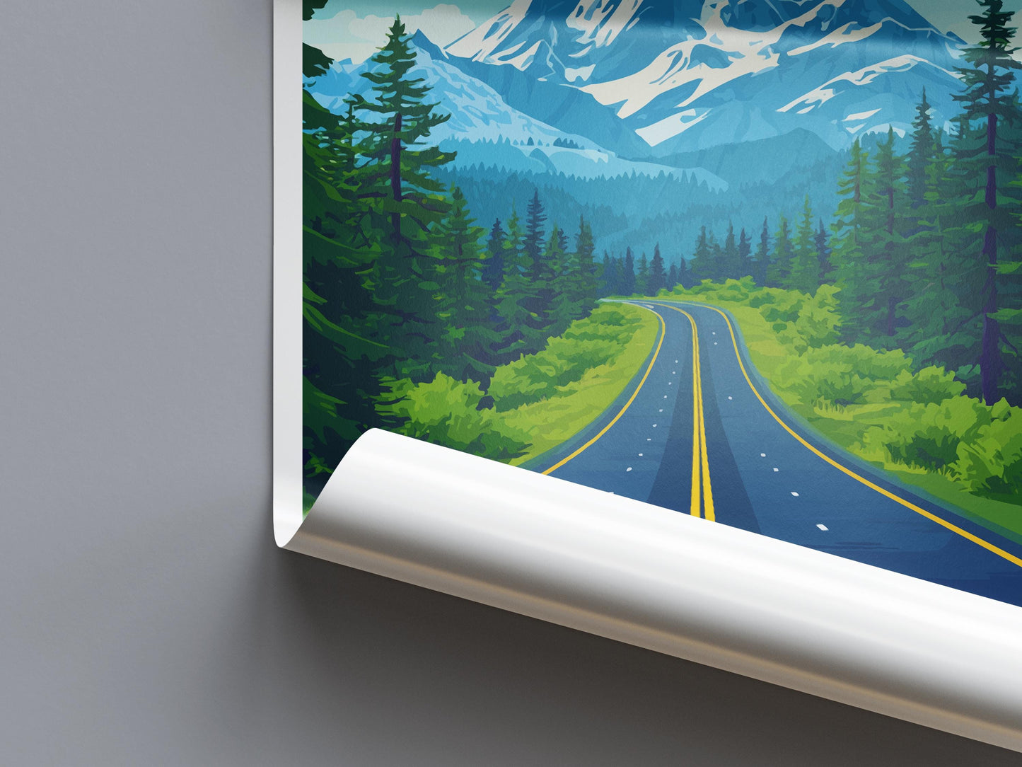 Flagstaff Travel Poster Arizona Wall Art Mountain Town Print Forest View Illustration Southwest Decor Flagstaff Gift Souvenir Scene