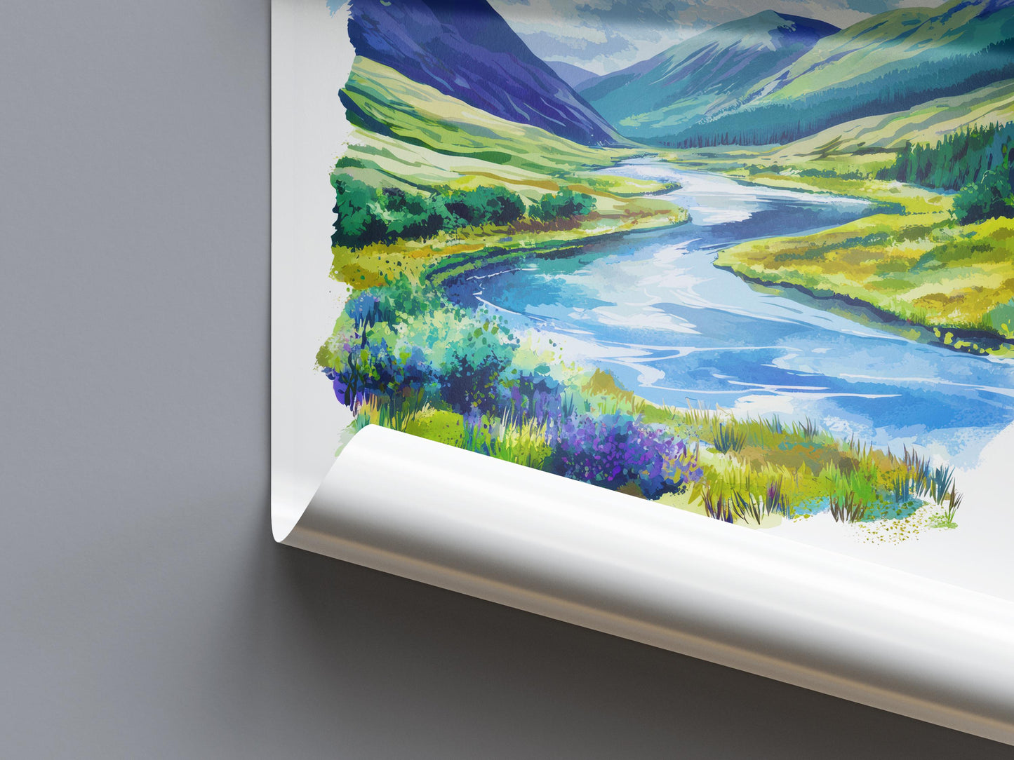 Cairngorms Watercolor Poster Cairngorms Scotland Travel Print Wall Art Cairngorms Home Decor Cairngorms Gift Art Lovers Highlands