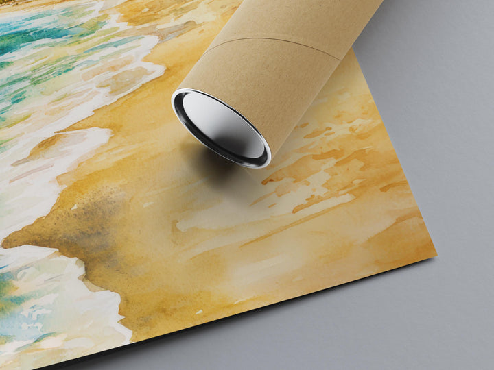 Marbella Watercolor Poster Spain Travel Print Wall Art Home Decor Gift Andalusian Coastal Luxury Resort Wall Decor Hanging