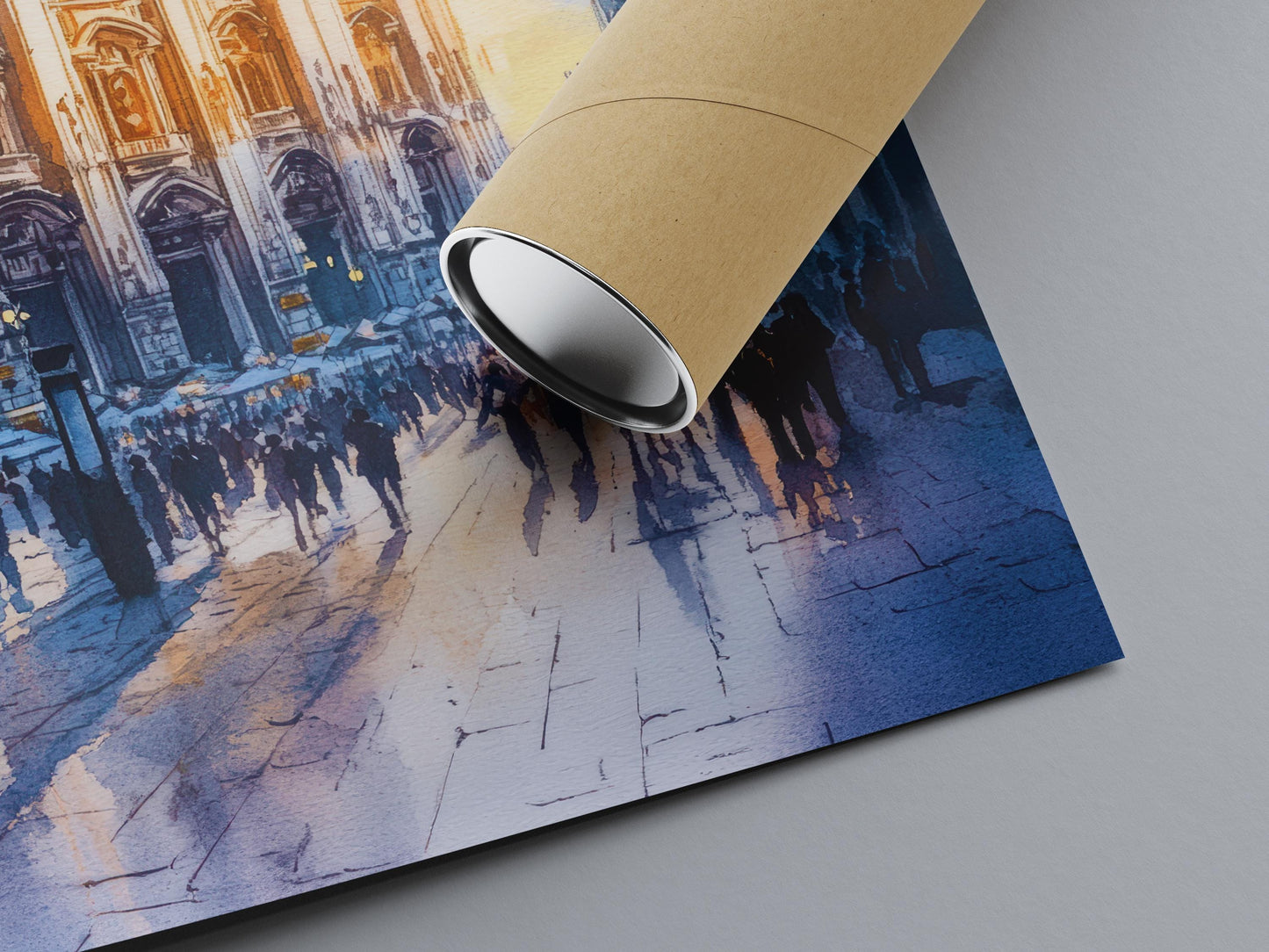 Milan Watercolor Poster Wall Art Milan Wall Hanging Home Décor Milan Gift Art Lovers Italy Art Lover Gift, Italian Cityscape Travel Print