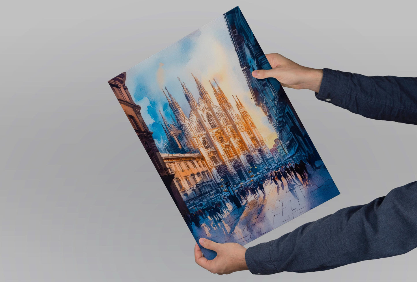 Milan Watercolor Poster Wall Art Milan Wall Hanging Home Décor Milan Gift Art Lovers Italy Art Lover Gift, Italian Cityscape Travel Print