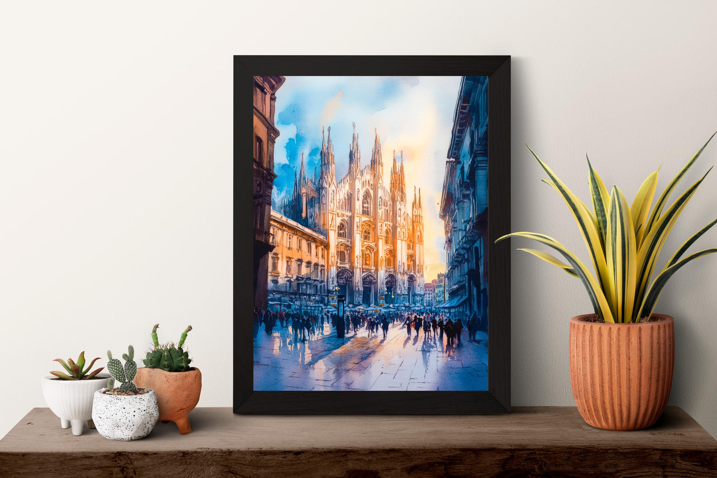 Milan Watercolor Poster Wall Art Milan Wall Hanging Home Décor Milan Gift Art Lovers Italy Art Lover Gift, Italian Cityscape Travel Print