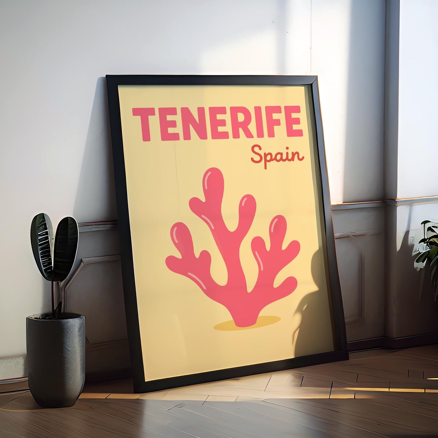 Tenerife Preppy Poster Wall Art Tenerife Wall Decor Home Décor Tenerife Gift Spain Art Lover Gift, Travel Souvenir Print