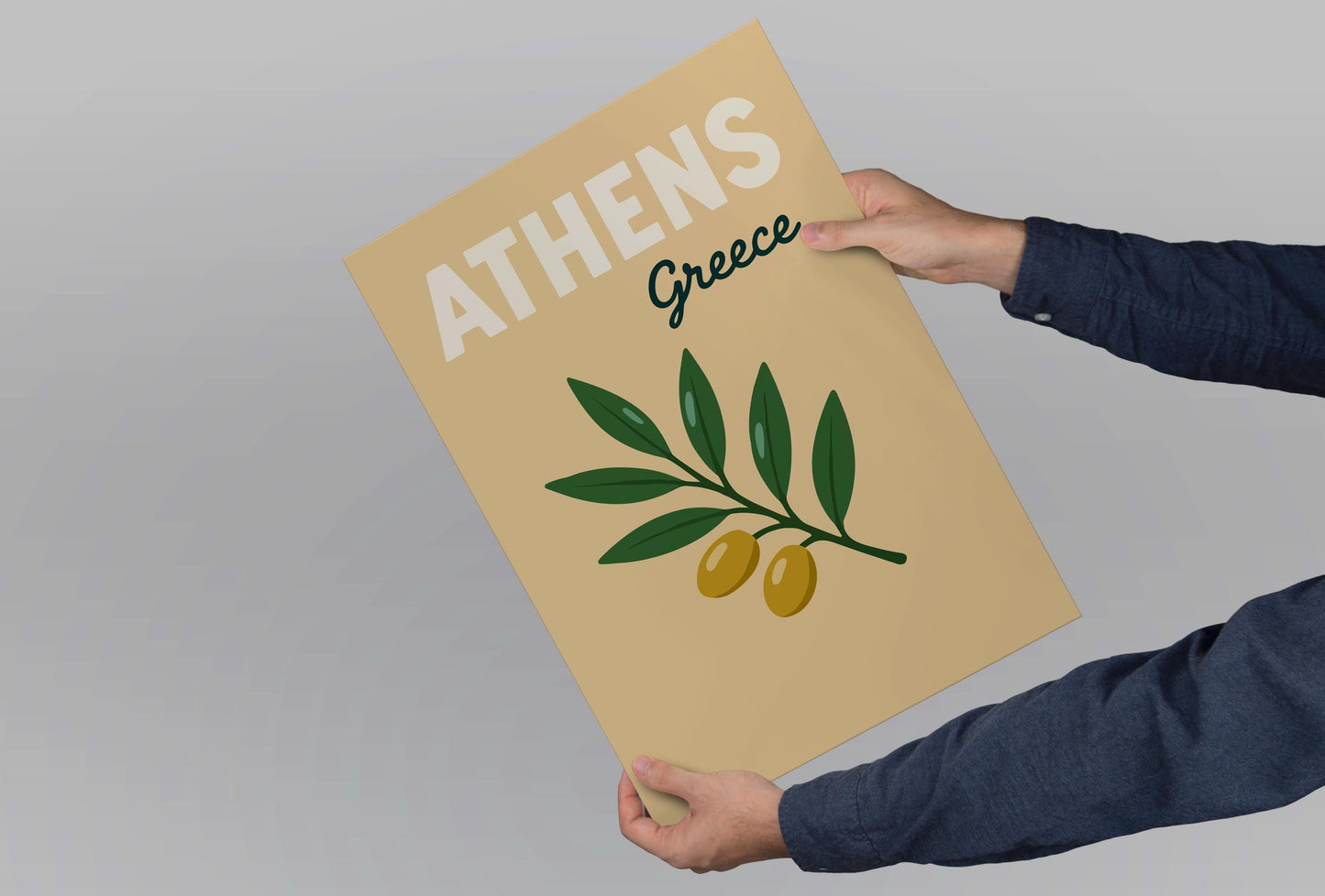 Athens Preppy Poster Wall Art Athens Wall Decor Home Décor Athens Gift Greece Art Lover Gift, Travel Souvenir Print