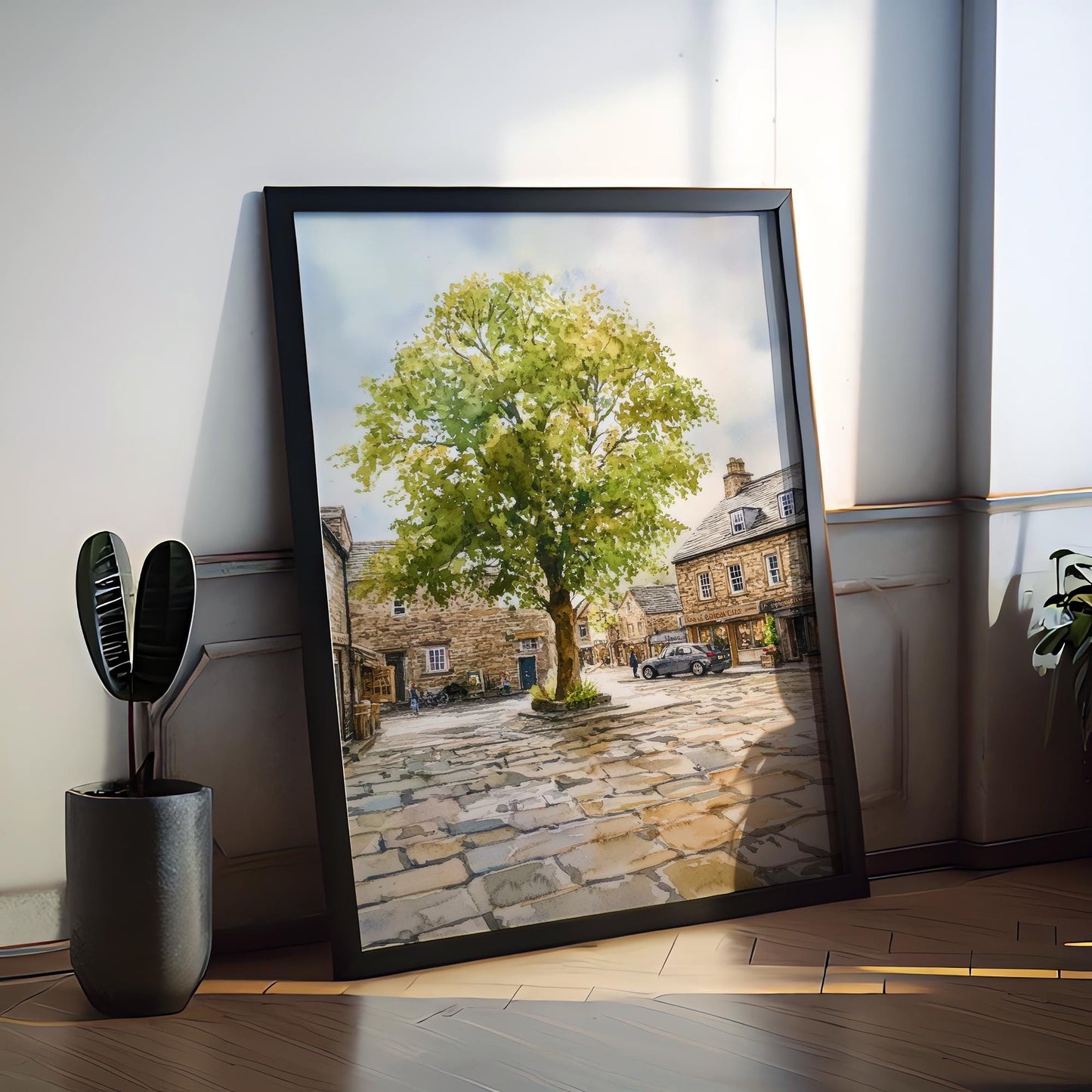 Grassington Watercolor Poster Wall Art Grassington Wall Hanging Home Décor Grassington Gift Art Lovers United Kingdom Wall Art