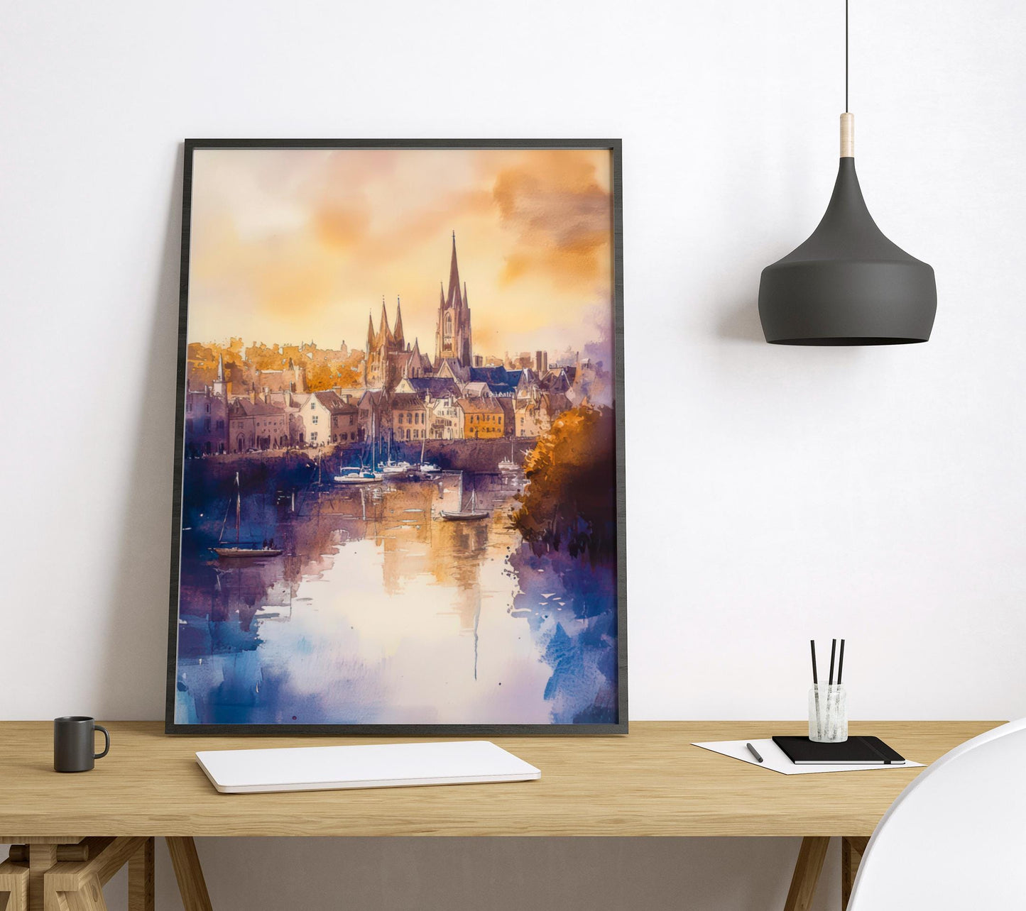 Truro Watercolor Poster Wall Art Truro Wall Hanging Home Décor Truro Gift Art Lovers United Kingdom Wall Art