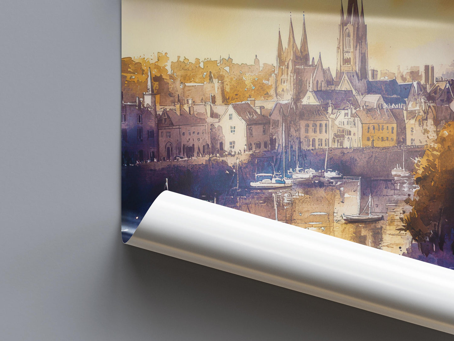 Truro Watercolor Poster Wall Art Truro Wall Hanging Home Décor Truro Gift Art Lovers United Kingdom Wall Art