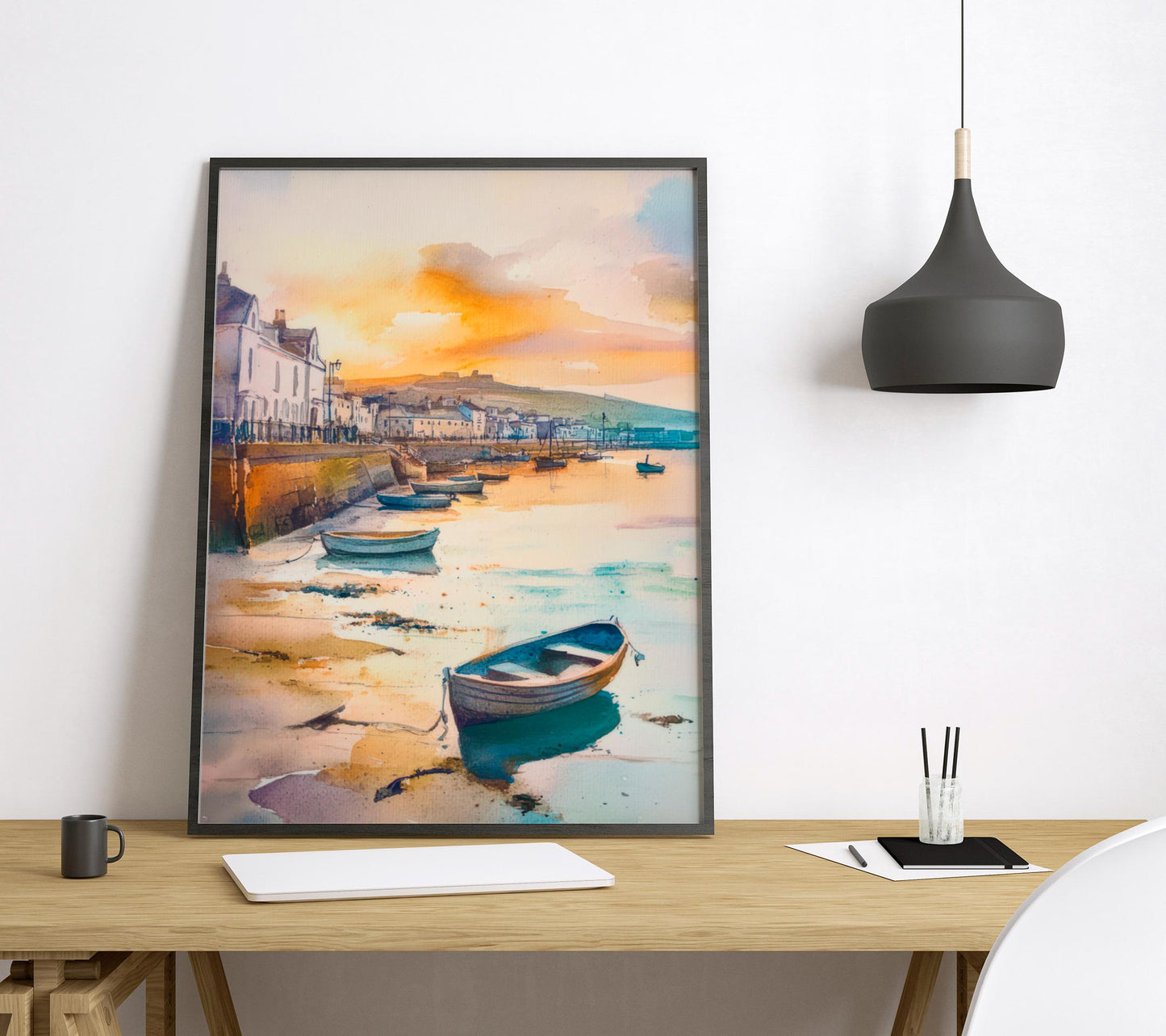 Penzance Watercolor Poster Wall Art Penzance Wall Hanging Home Décor Penzance Gift Art Lovers United Kingdom Wall Art