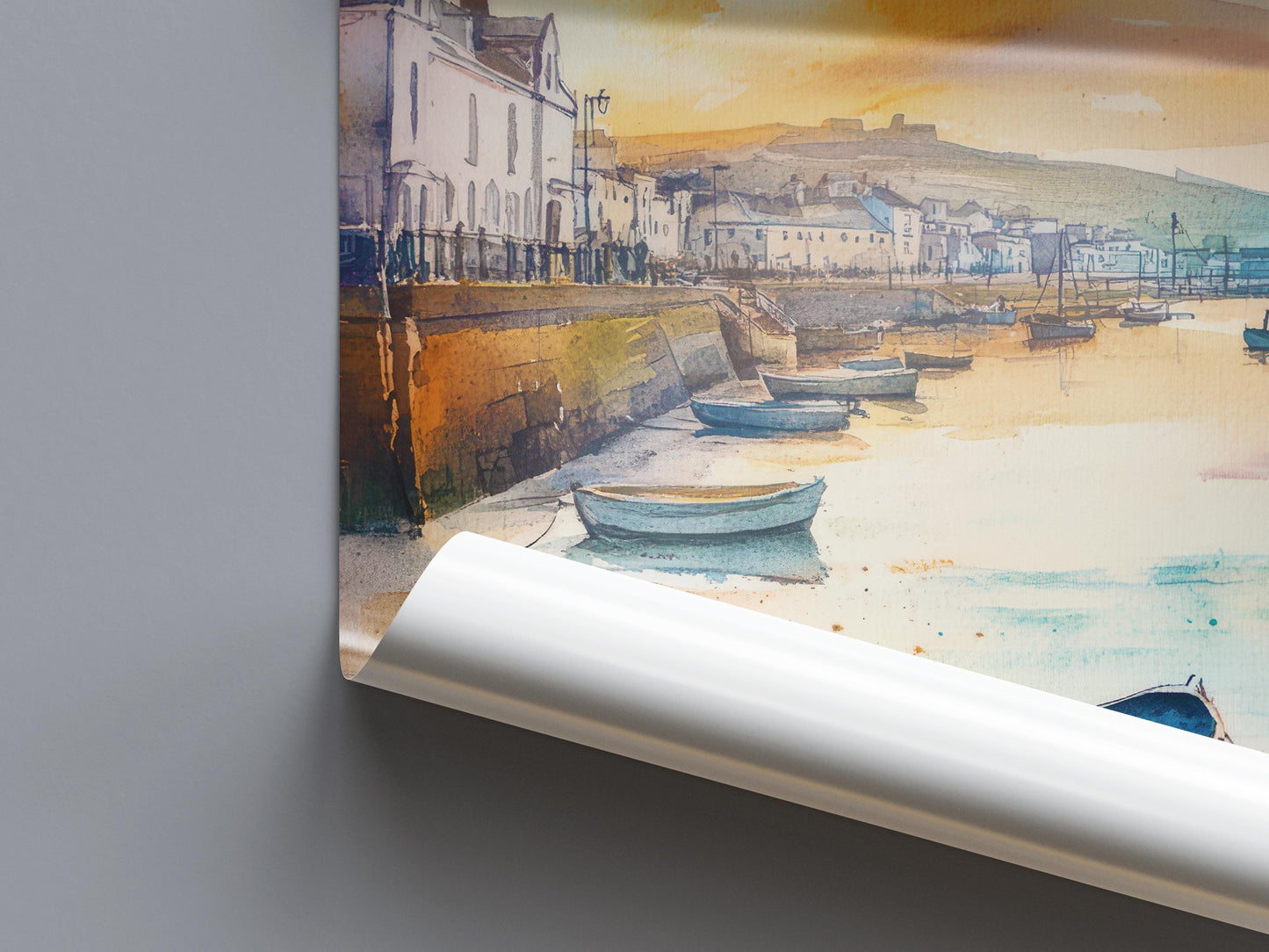 Penzance Watercolor Poster Wall Art Penzance Wall Hanging Home Décor Penzance Gift Art Lovers United Kingdom Wall Art