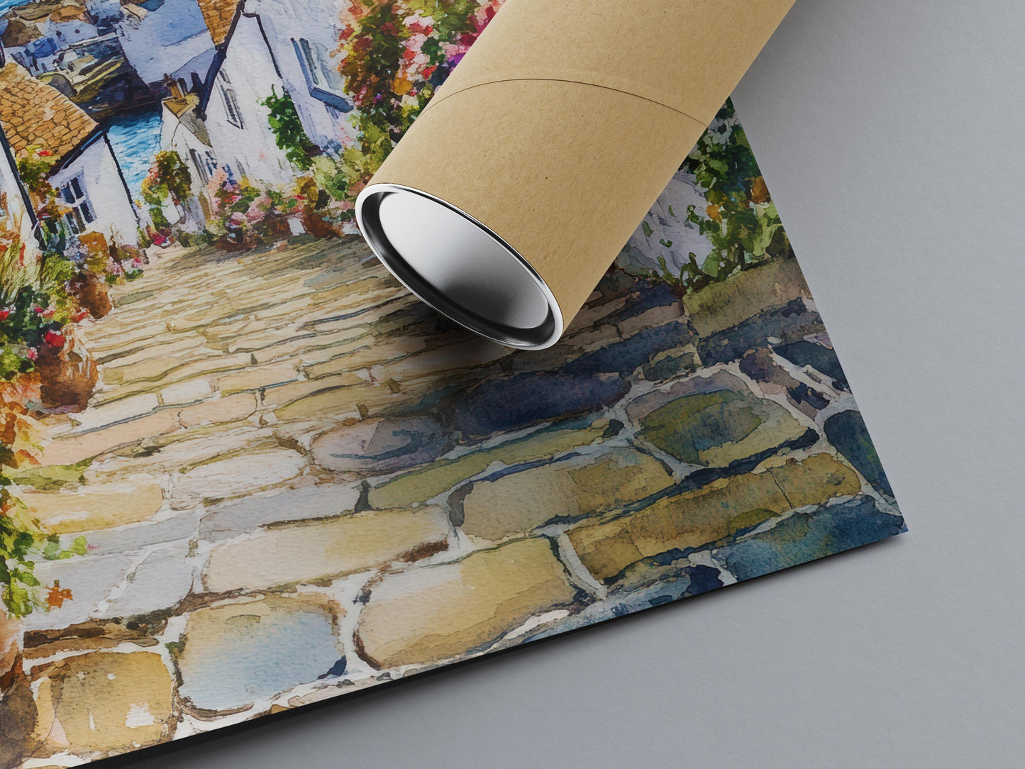 Clovelly Watercolor Poster Wall Art Clovelly Wall Hanging Home Décor Clovelly Gift Art Lovers United Kingdom Wall Art