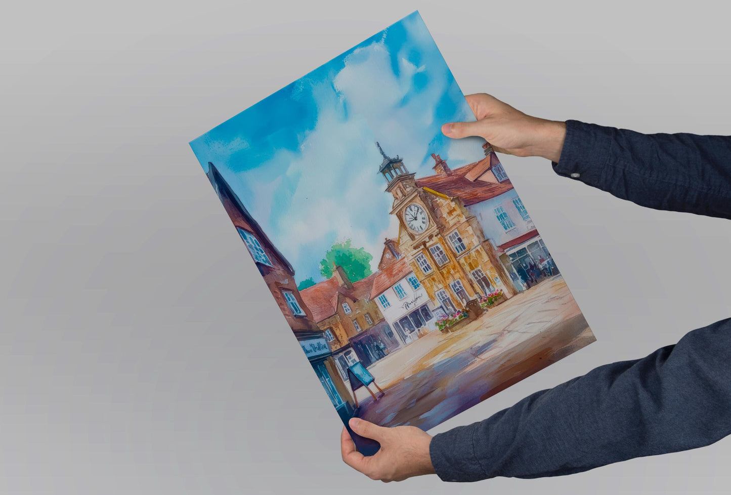 Thirsk Watercolor Poster Wall Art Thirsk Wall Hanging Home Décor Thirsk Gift Art Lovers United Kingdom Wall Art