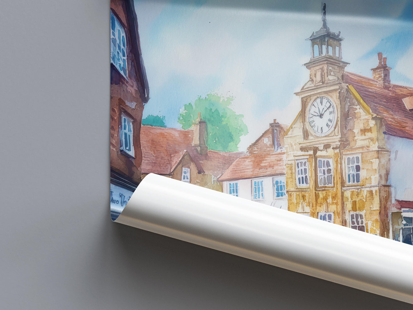 Thirsk Watercolor Poster Wall Art Thirsk Wall Hanging Home Décor Thirsk Gift Art Lovers United Kingdom Wall Art