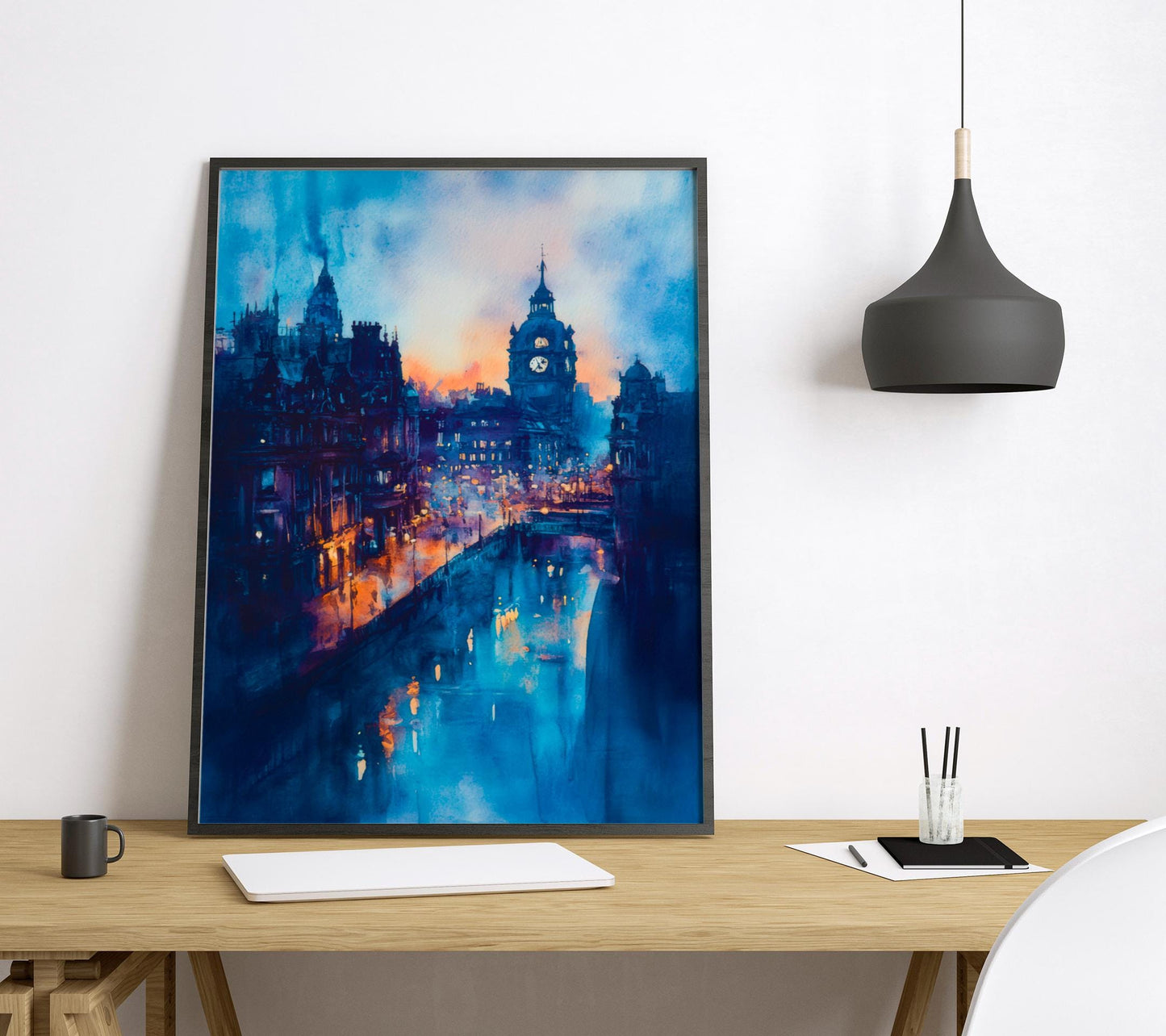 Leeds Watercolor Poster Wall Art Leeds Wall Hanging Home Décor Leeds Gift Art Lovers United Kingdom Wall Art