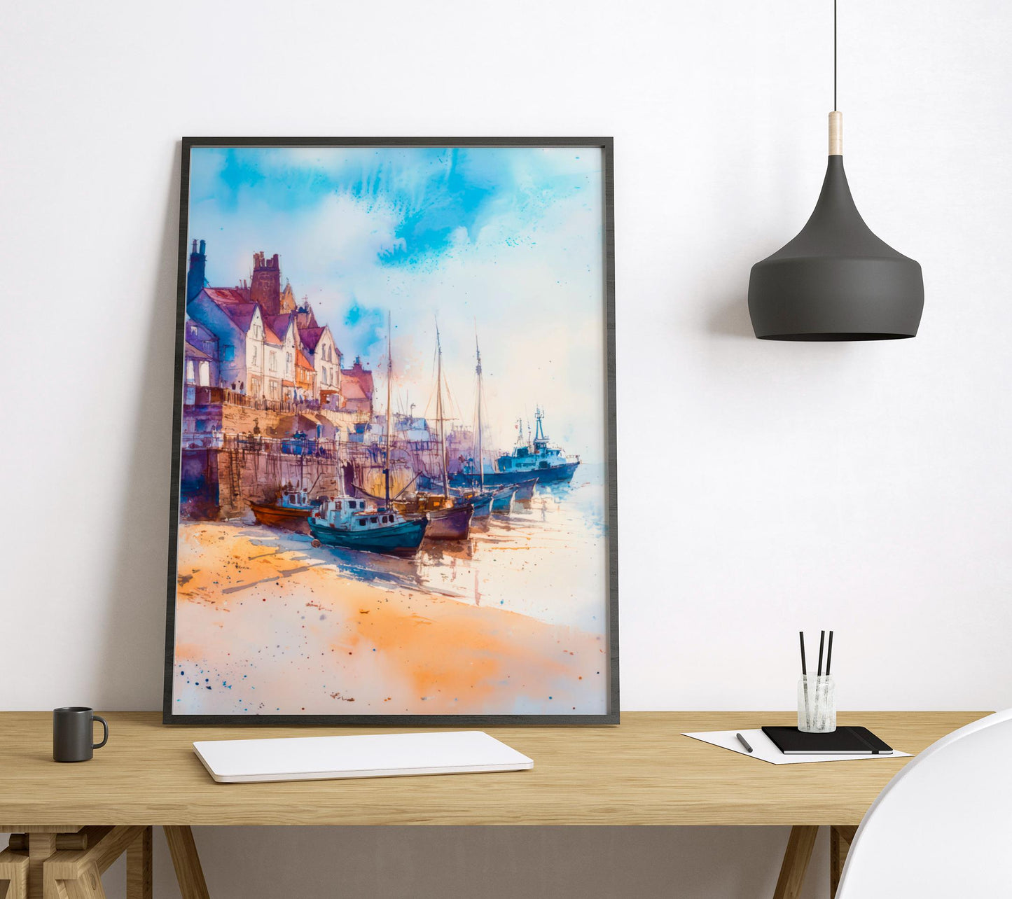 Bridlington Watercolor Poster Wall Art Bridlington Wall Hanging Home Décor Bridlington Gift Art Lovers United Kingdom Wall Art