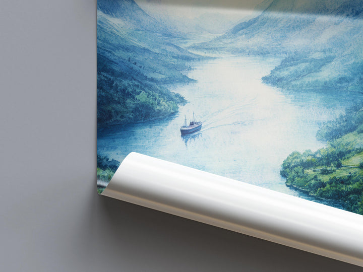 Ullswater Watercolor Poster Wall Art Ullswater Wall Decor Home Décor Ullswater Gift United Kingdom Art Lover Gift, Travel Souvenir Print