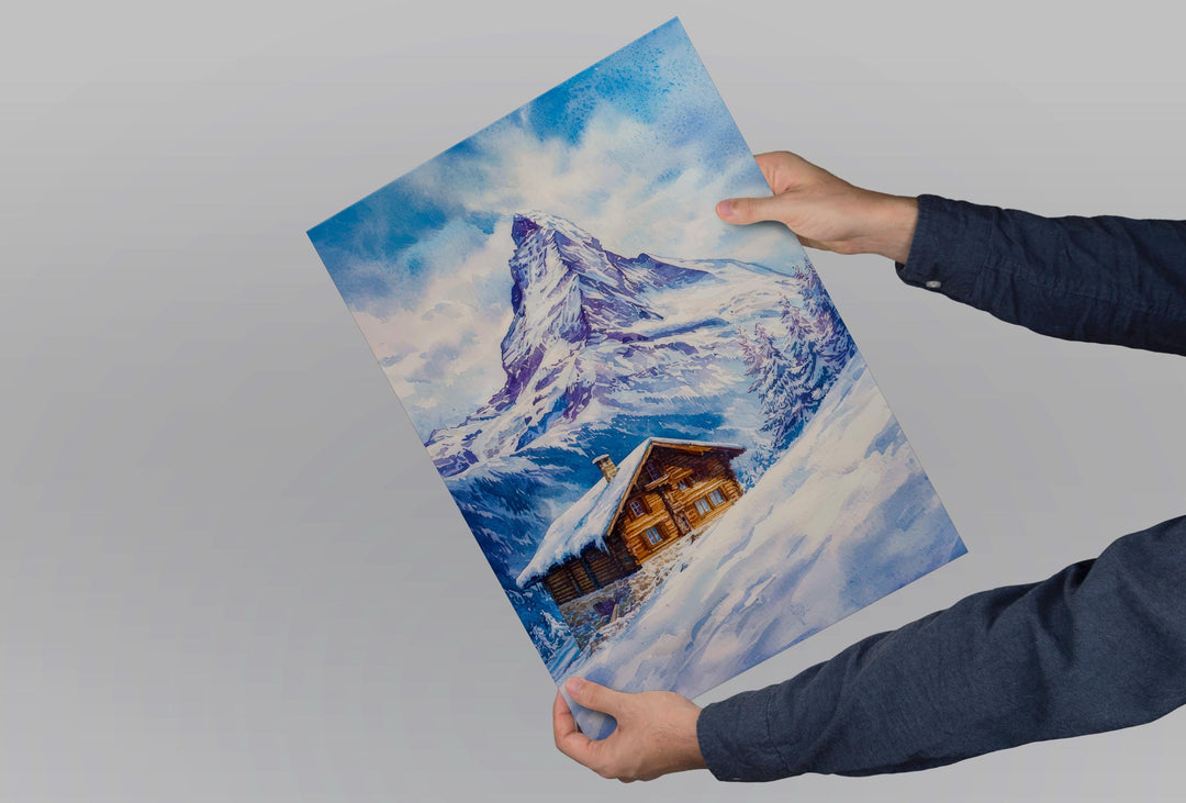 Zermatt watercolor poster Wall Art Zermatt Wall Hanging Home Décor Zermatt Gift Art Lovers Switzerland Art Lover Gift Switzerland wall art