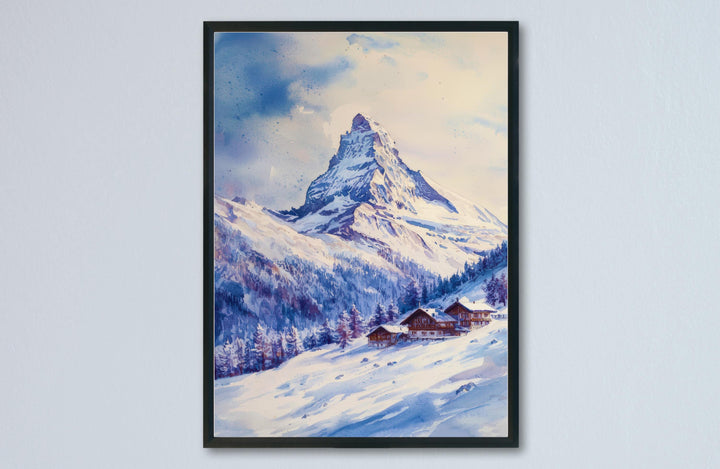 Matterhorn watercolor poster Wall Art Matterhorn Wall Hanging Home Décor Matterhorn Gift Art Lovers Switzerland Art Lover Gift Switzerland
