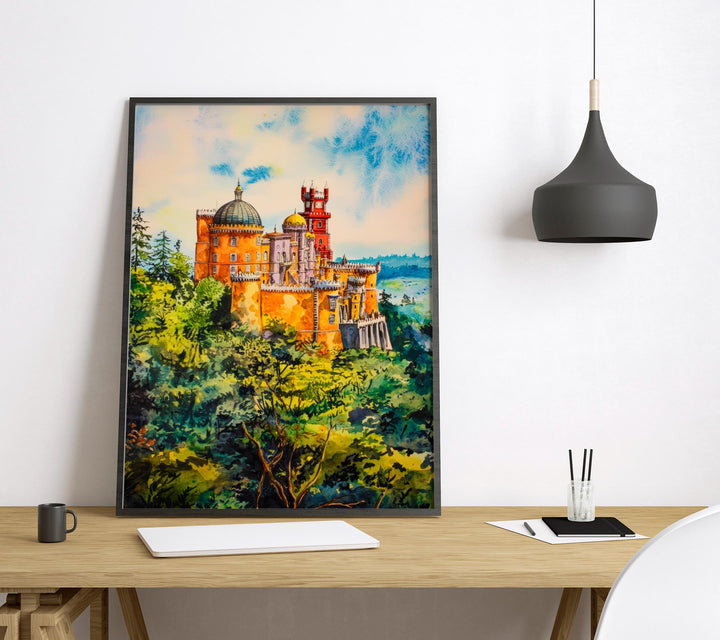 Sintra watercolor poster Wall Art Sintra Wall Hanging Home Décor Sintra Gift Art Lovers Portugal Art Lover Gift Portugal wall art