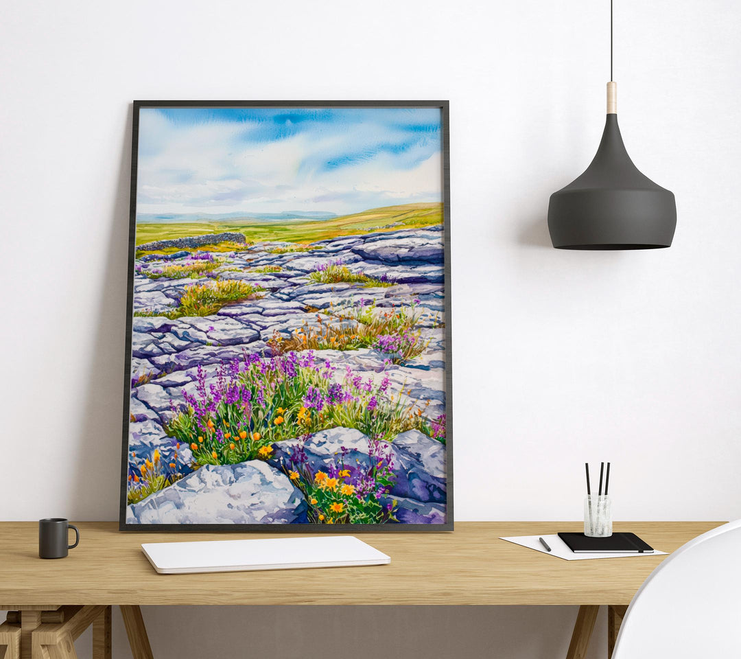 The Burren Watercolor Poster Wall Art The Burren Wall Hanging Home Décor The Burren Gift Art Lovers Ireland Wall Art The Burren Art