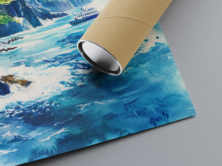 Slieve League Watercolor Poster Wall Art Slieve League Wall Hanging Home Décor Slieve League Gift Art Lovers Ireland Wall Art Slieve League