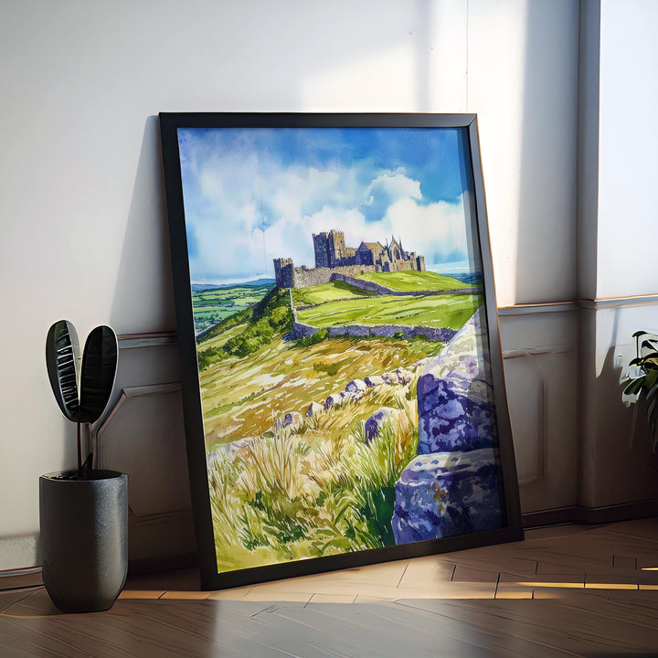 Rock of Cashel Watercolor Poster Wall Art Rock of Cashel Wall Hanging Home Décor Rock of Cashel Gift Art Lovers Ireland Art Rock of Cashel