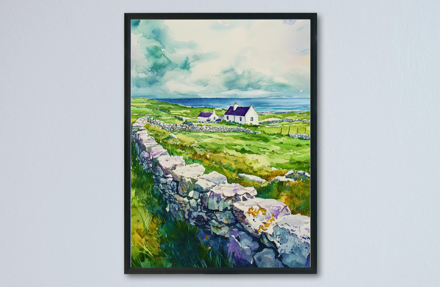 Aran Islands Watercolor Poster Wall Art Aran Islands Wall Hanging Home Décor Aran Islands Gift Art Lovers Ireland Wall Art Aran Islands