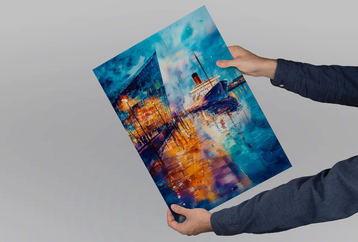 Belfast Watercolor Poster Wall Art Belfast Wall Hanging Home Décor Belfast Gift Art Lovers United Kingdom Wall Art Belfast Travel Poster