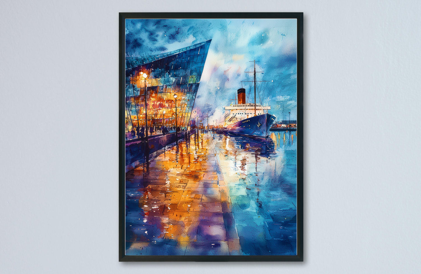 Belfast Watercolor Poster Wall Art Belfast Wall Hanging Home Décor Belfast Gift Art Lovers United Kingdom Wall Art Belfast Travel Poster