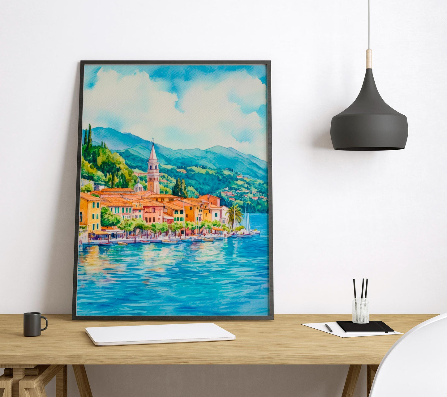 Lake Maggiore Watercolor Poster Wall Art Lake Maggiore Wall Hanging Home Décor Lake Maggiore Gift Art Lovers Italy Art Lover Gift Print