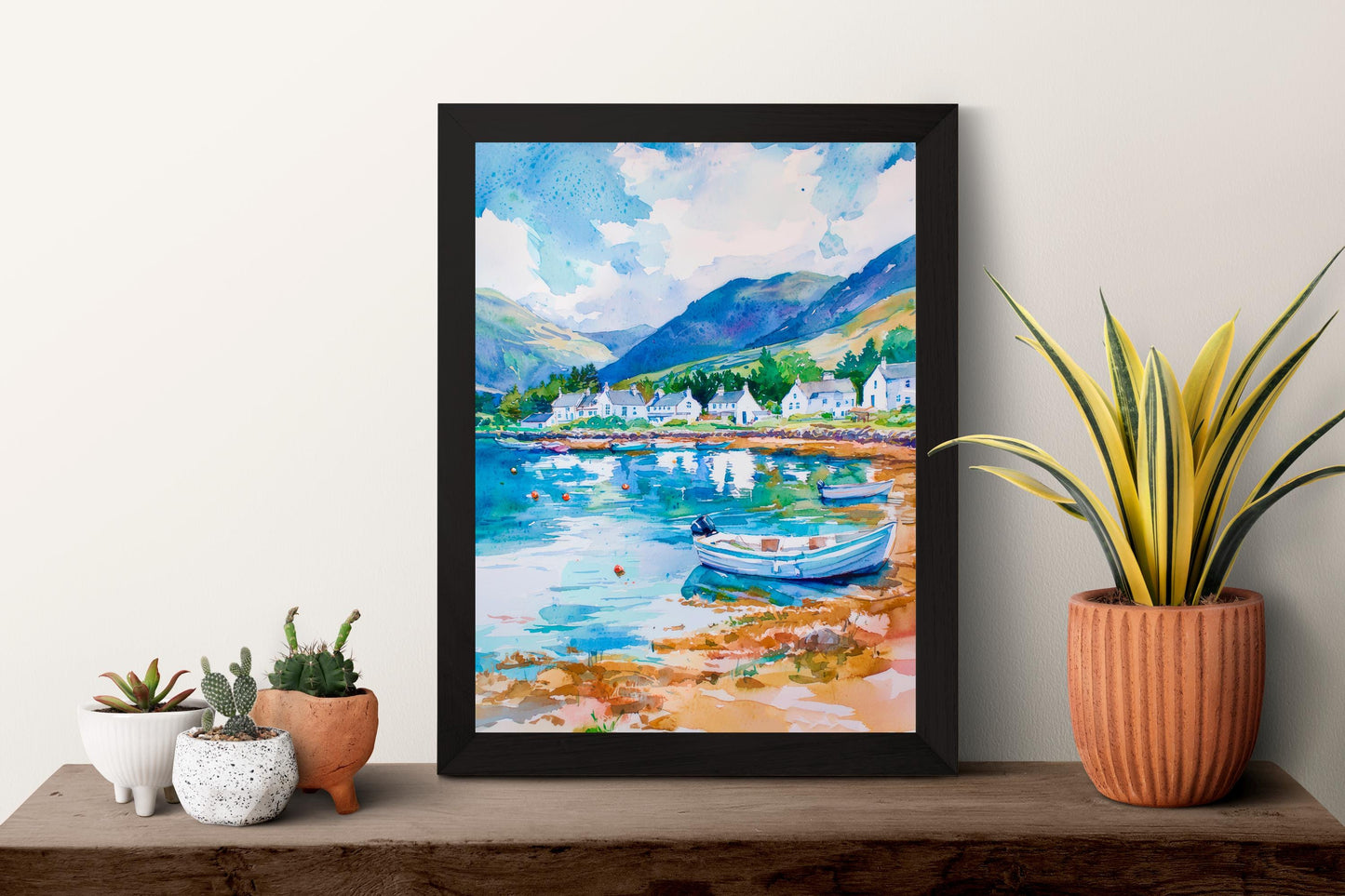 Ullapool watercolor poster Wall Art Ullapool Wall Hanging Home Décor Ullapool Gift Art Lovers Scotland Art Lover Gift Scotland wall art
