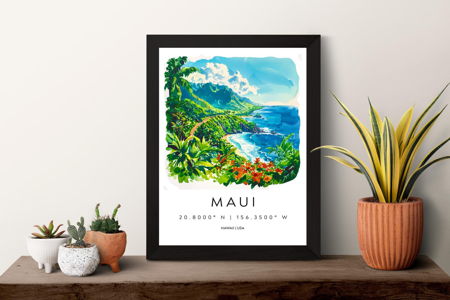 Maui watercolor poster Wall Art Maui Wall Hanging Home Décor Maui Gift Art Lovers Hawaii Art Lover Gift Hawaii wall art